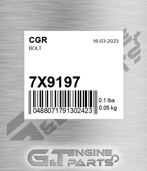 7X9197 Bolt for CGR
