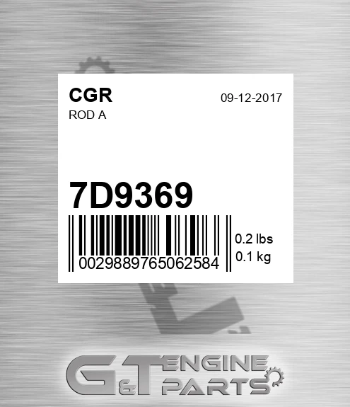 7D9369 CGR Rod A
