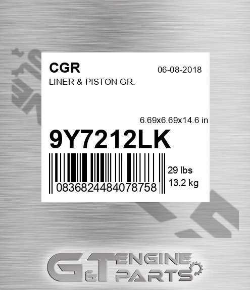 9Y7212LK CGR Liner & Piston Gr.