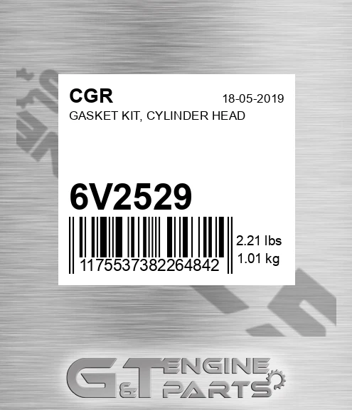 6V2529 Gasket Kit, Cylinder Head