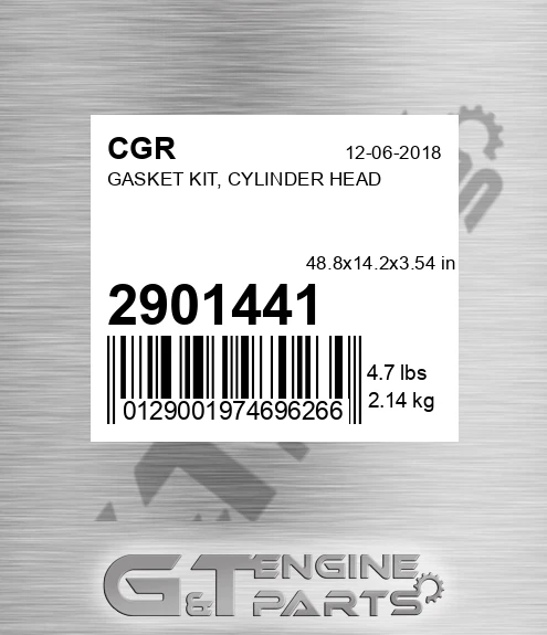 2901441 CGR Gasket Kit, Cylinder Head