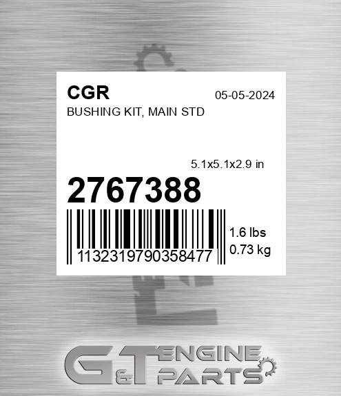 2767388 Bushing Kit, Main Std