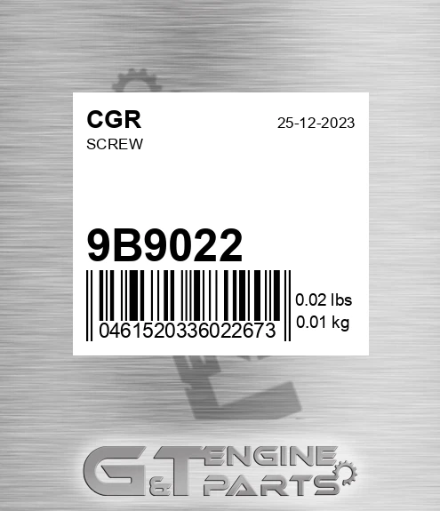 9B9022 Screw