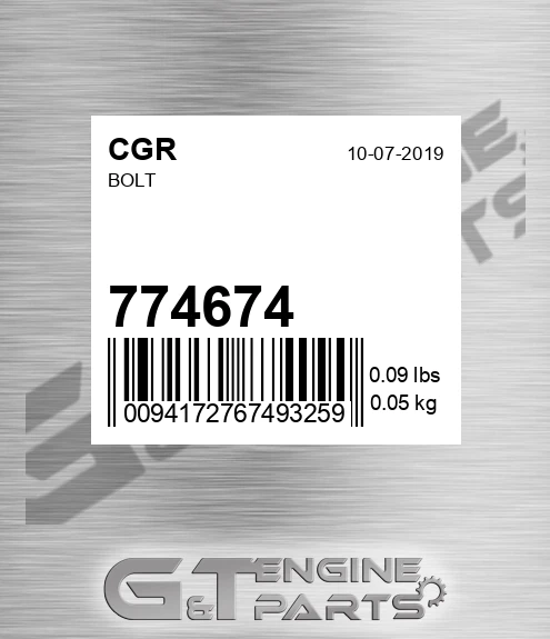 774674 CGR Bolt