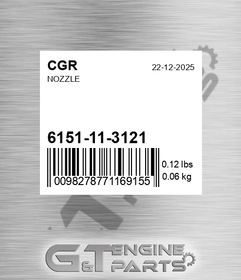 6151-11-3121 Nozzle for CGR