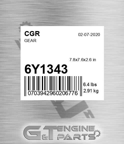 6Y1343 Gear for CGR