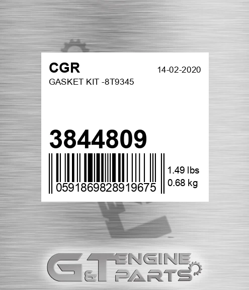 3844809 Gasket Kit -8t9345