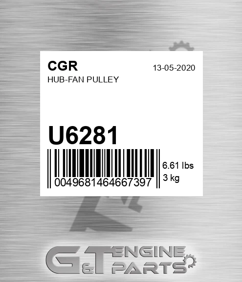 U6281 Hub-fan Pulley