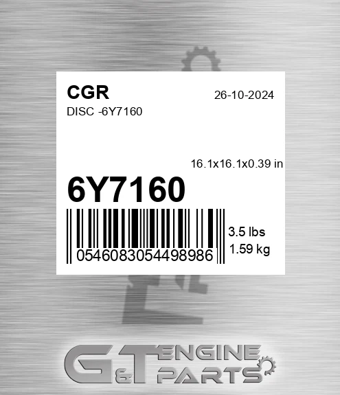 6Y7160 CGR Disc -