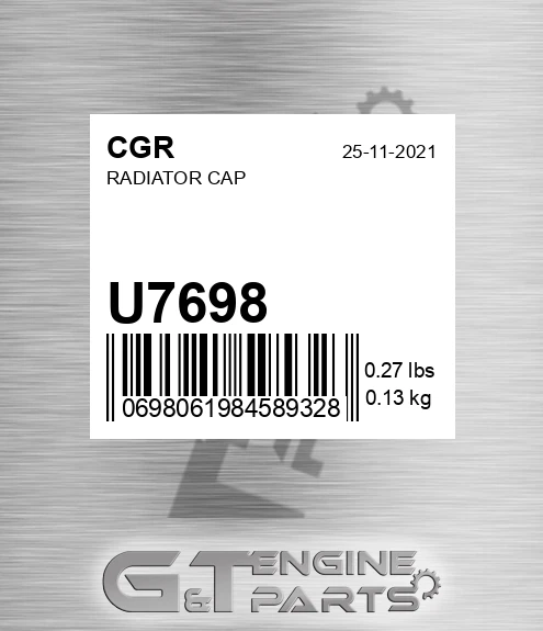 U7698 CGR Radiator Cap