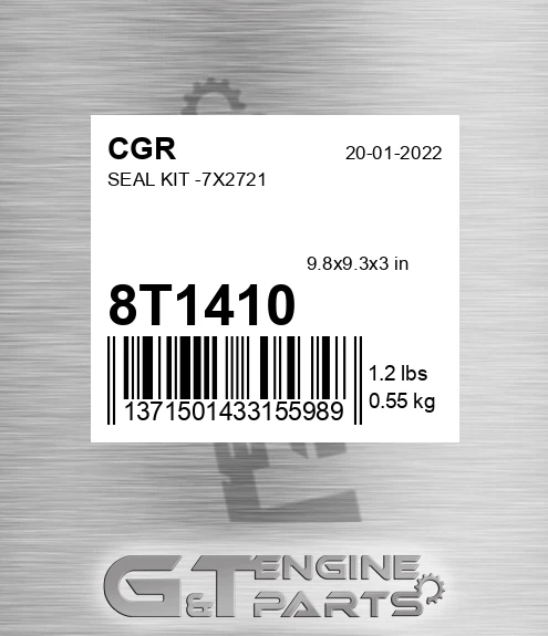 8T1410 CGR Seal Kit -7x2721
