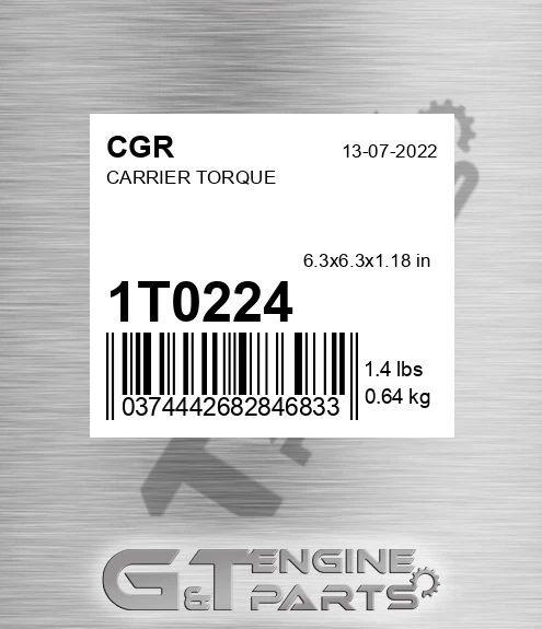 1T0224 CGR Carrier Torque