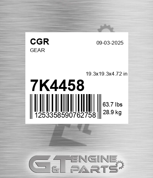 7K4458 CGR Gear