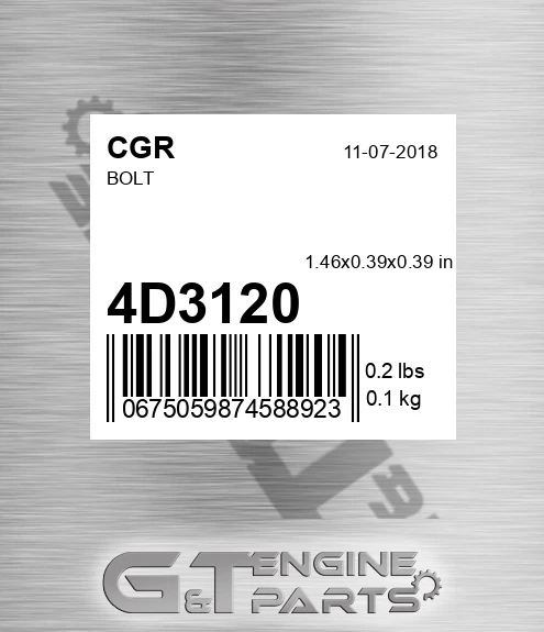 4D3120 Bolt