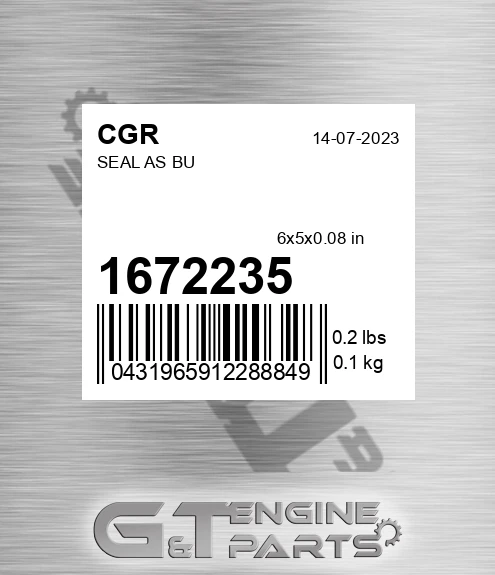 1672235 Seal As Bu