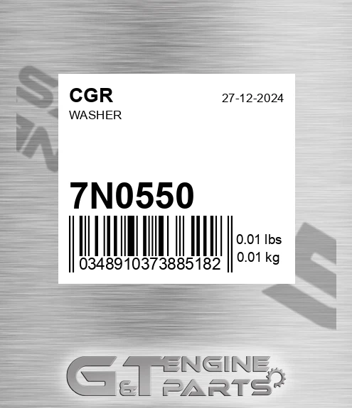7N0550 CGR Washer