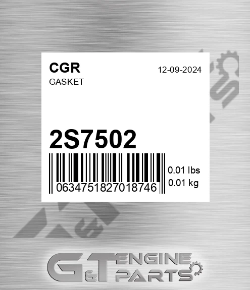 2S7502 CGR Gasket