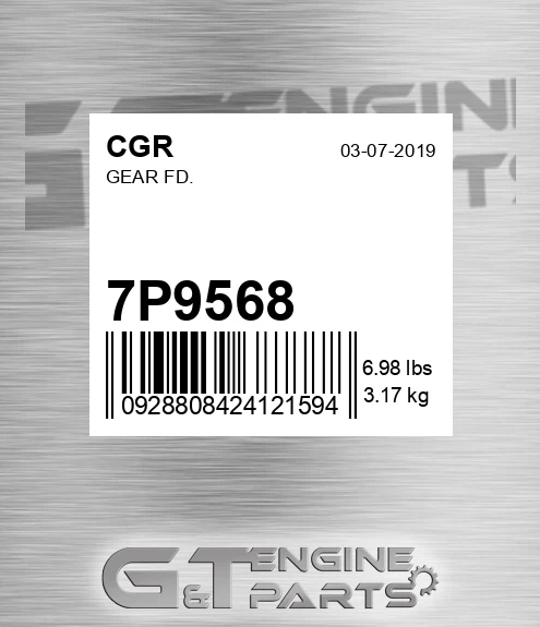 7P9568 Gear Fd.