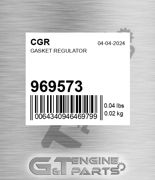 969573 Gasket Regulator