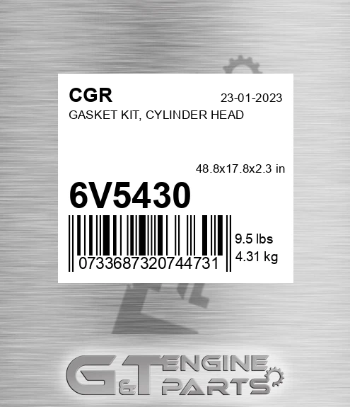 6V5430 CGR Gasket Kit, Cylinder Head