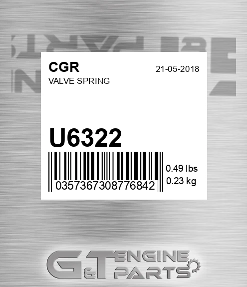 U6322 Valve Spring