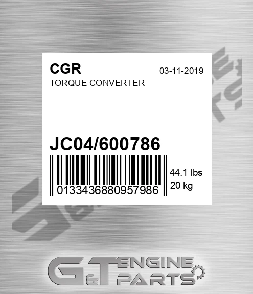 JC04/600786 Torque Converter
