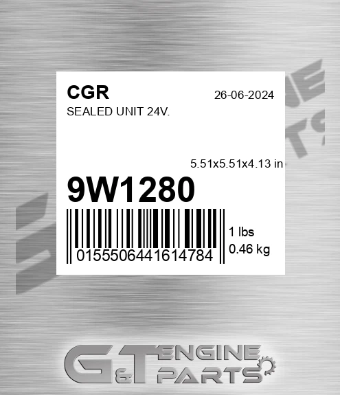 9W1280 CGR Sealed Unit 24v.