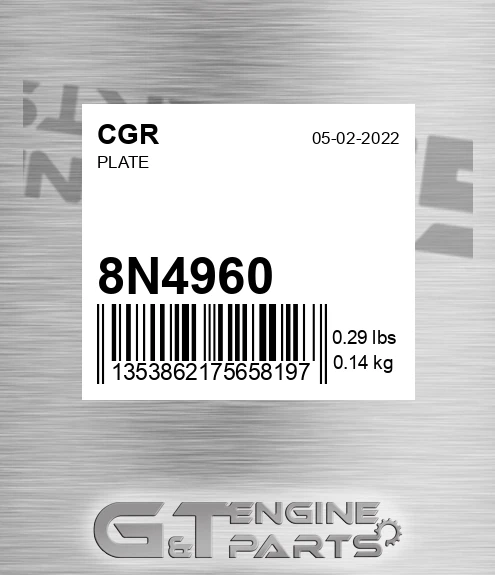 8N4960 CGR Plate