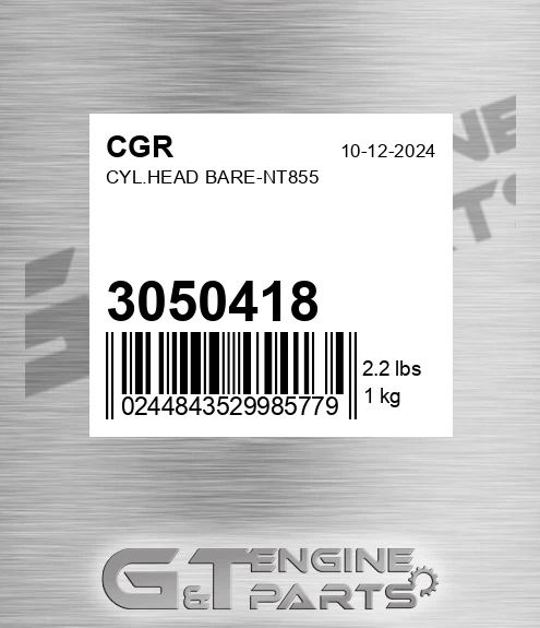3050418 Cyl.head Bare-nt855