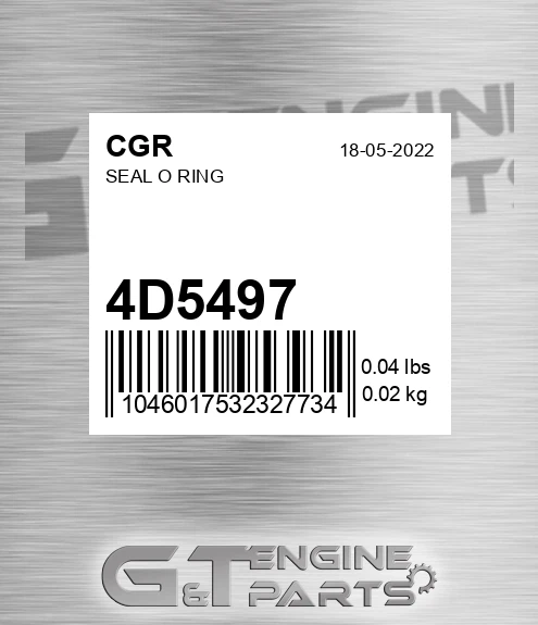 4D5497 CGR Seal O Ring