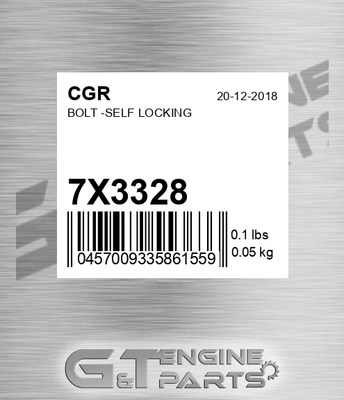 7X3328 CGR Bolt -self Locking