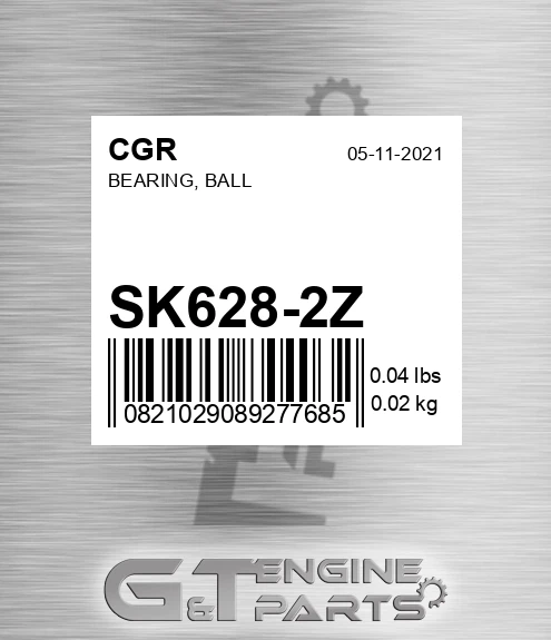 SK628-2Z Bearing, Ball