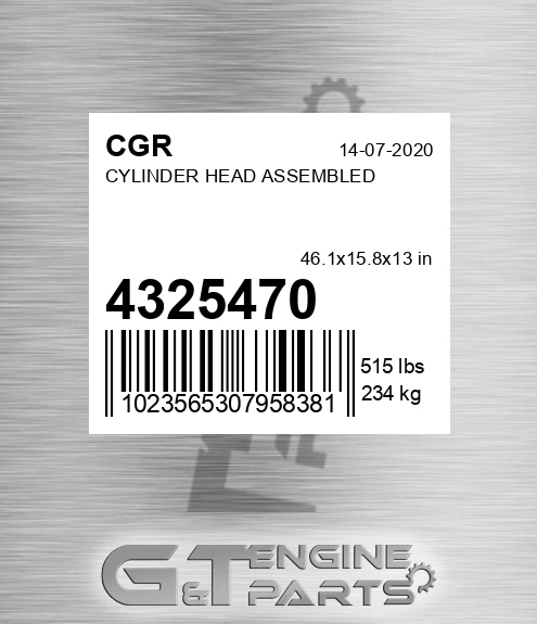 4325470 CGR Cylinder Head Assembled