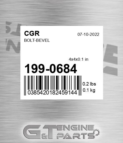 199-0684 Bolt-bevel
