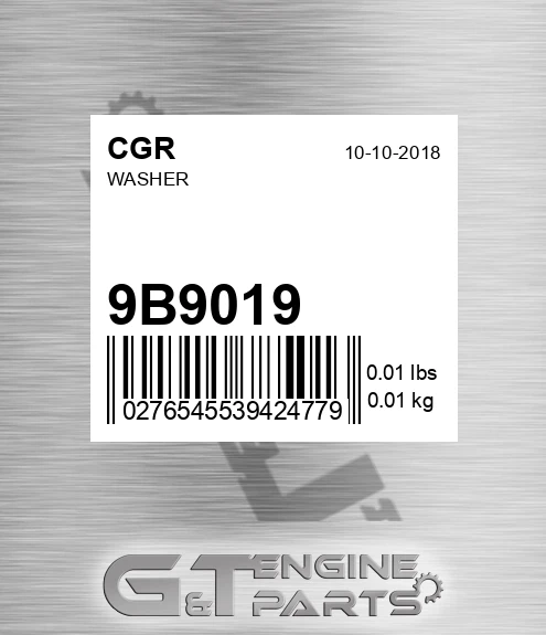 9B9019 CGR Washer