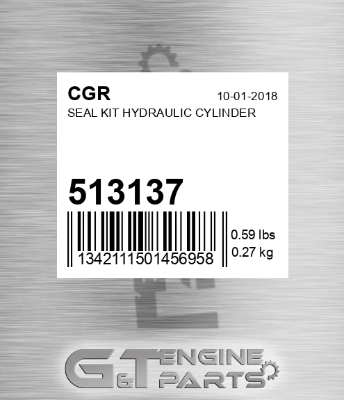 513137 CGR Seal Kit Hydraulic Cylinder