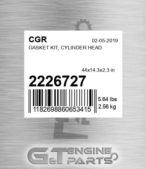 2226727 Gasket Kit, Cylinder Head for CGR