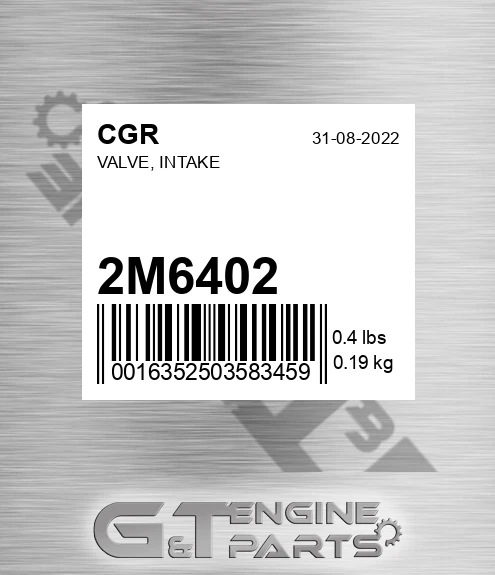 2M6402 Valve, Intake