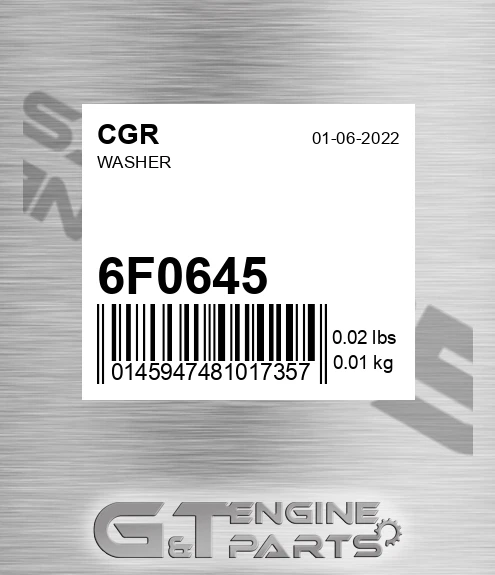 6F0645 CGR Washer