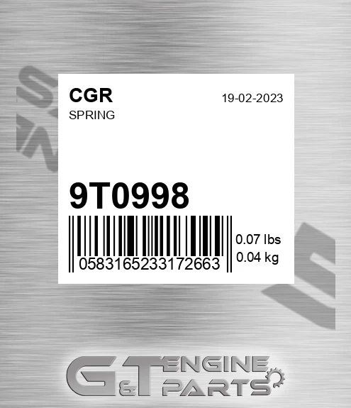 9T0998 CGR Spring