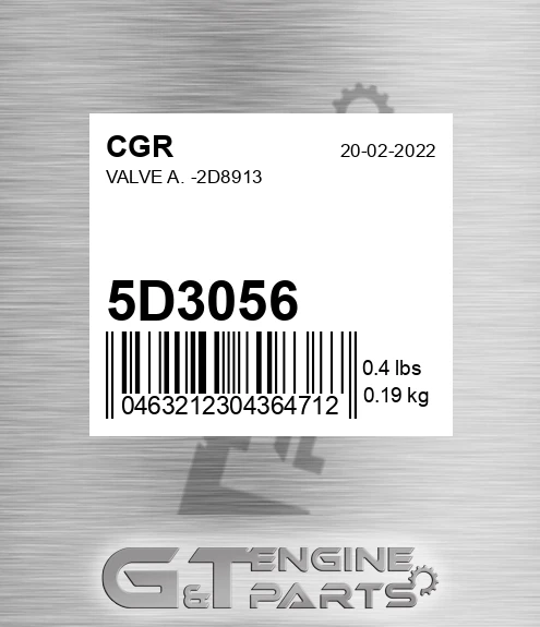 5D3056 Valve A. -2d8913