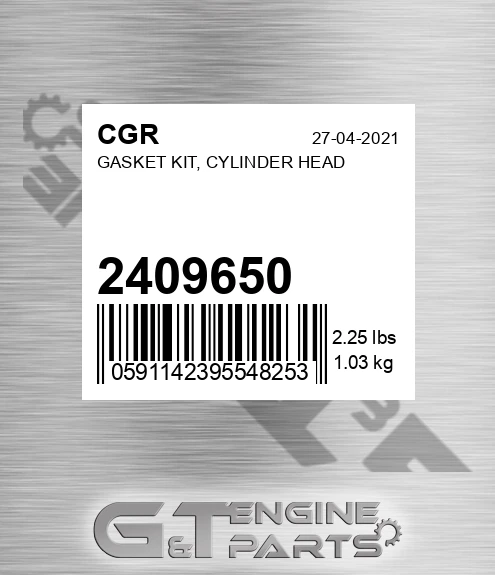 2409650 Gasket Kit, Cylinder Head