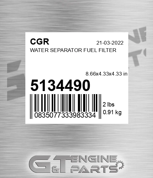 5134490 CGR Water Separator Fuel Filter