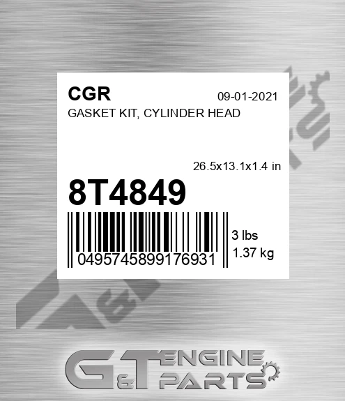 8T4849 Gasket Kit, Cylinder Head