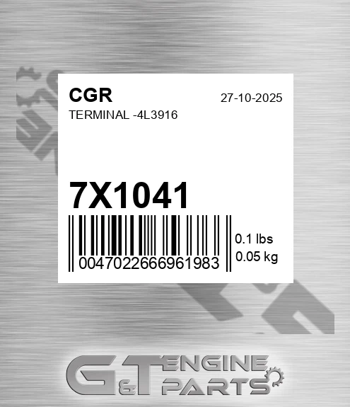 7X1041 Terminal -4l3916