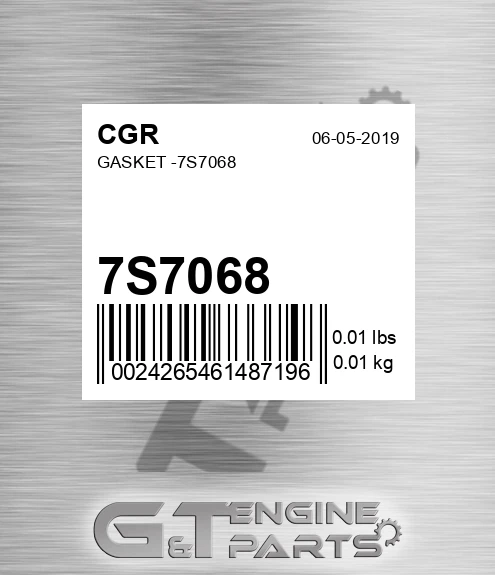 7S7068 Gasket - for CGR