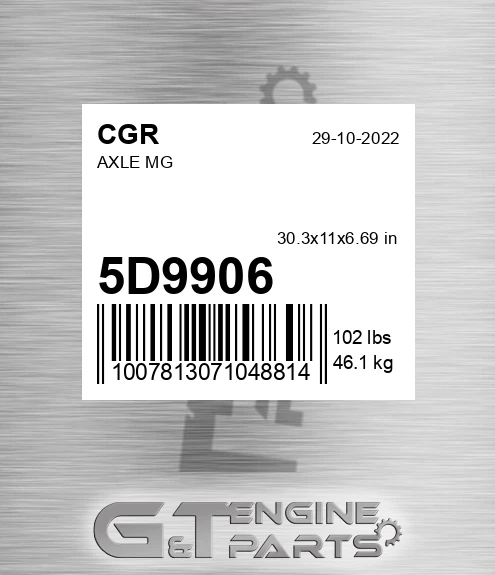 5D9906 CGR Axle Mg
