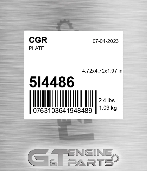 5I4486 CGR Plate