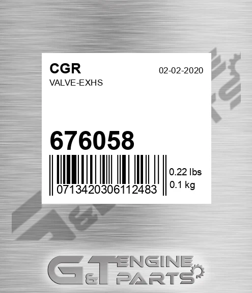 676058 Valve-exhs