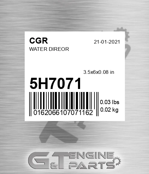 5H7071 Water Direor